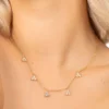 Collier Triple Tennis Chaîne Dottilove, trois rangs de cristaux scintillants sertis, bijou de luxe disponible à la Réunion