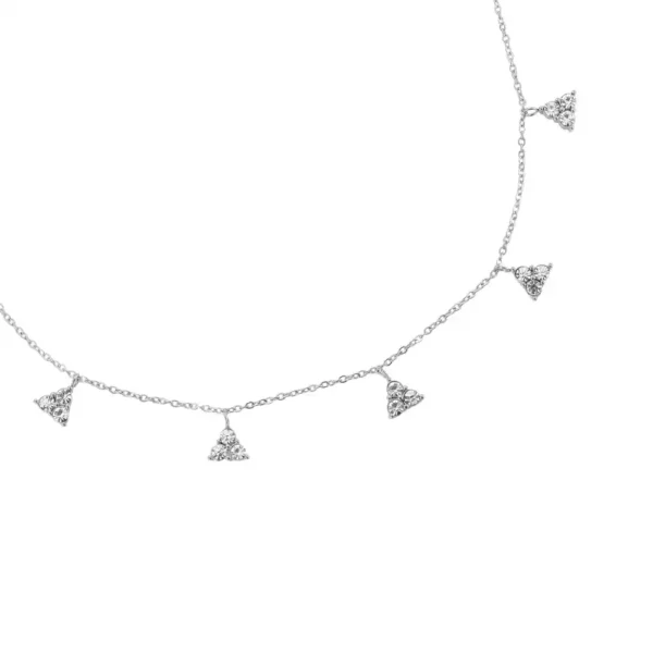 Collier Triple Tennis Chaîne Dottilove, trois rangs de cristaux scintillants sertis, bijou de luxe disponible à la Réunion