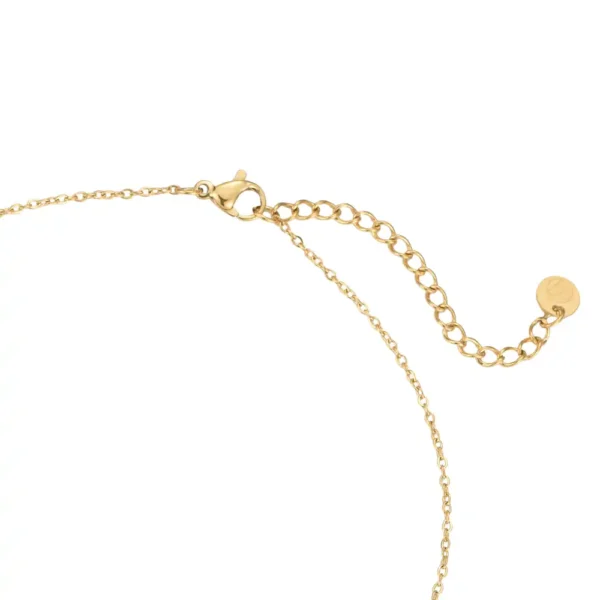 Collier Jannes 2 Leaves Dottilove - Bijou tendance disponible à la Réunion - Finition dorée