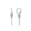 Boucles d'oreilles géométriques Tania Square Diamonds Dottilove dorées et argentées serties de cristaux de zirconium, format 3,5 cm - Bijoux Les Trésors d'Emma 974 Réunion.