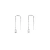 Boucles d'oreilles géométriques Frame Diamond Dottilove dorées et argentées serties de cristaux de zirconium, acier inoxydable, 4cm - Les Trésors d'Emma 974 Réunion.