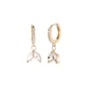 Boucles d'oreilles Jannes 2 Leaves Dottilove - Bijouterie en ligne Réunion 974 - Bijou en acier inoxydable doré motif feuillage - Cadeau femme