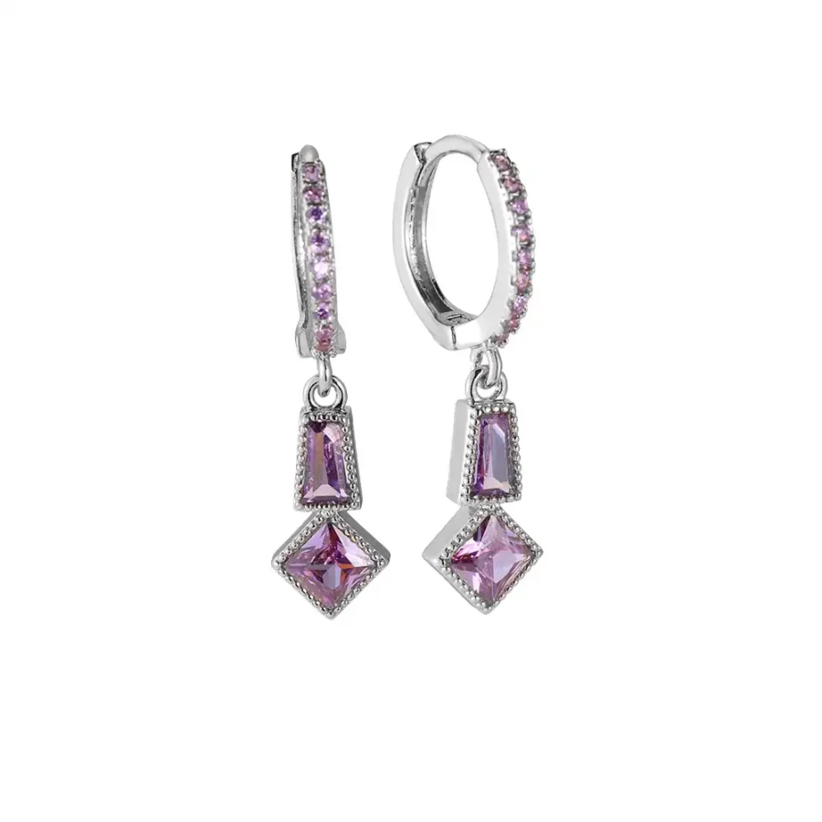 Boucles d'oreilles dorées Miracle Tower Diamond Dottilove en cascade de cristaux de zirconium étincelants, format 2,8 cm - Bijoux Les Trésors d'Emma 974 Réunion.