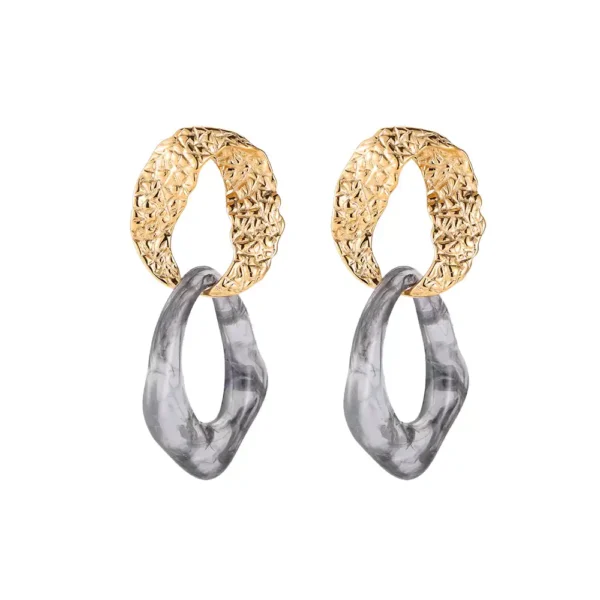 Boucles d'oreilles Schonenstoff Dottilove - Bijouterie e-commerce Réunion 974 - Bijou en acier doré haute qualité au design unique