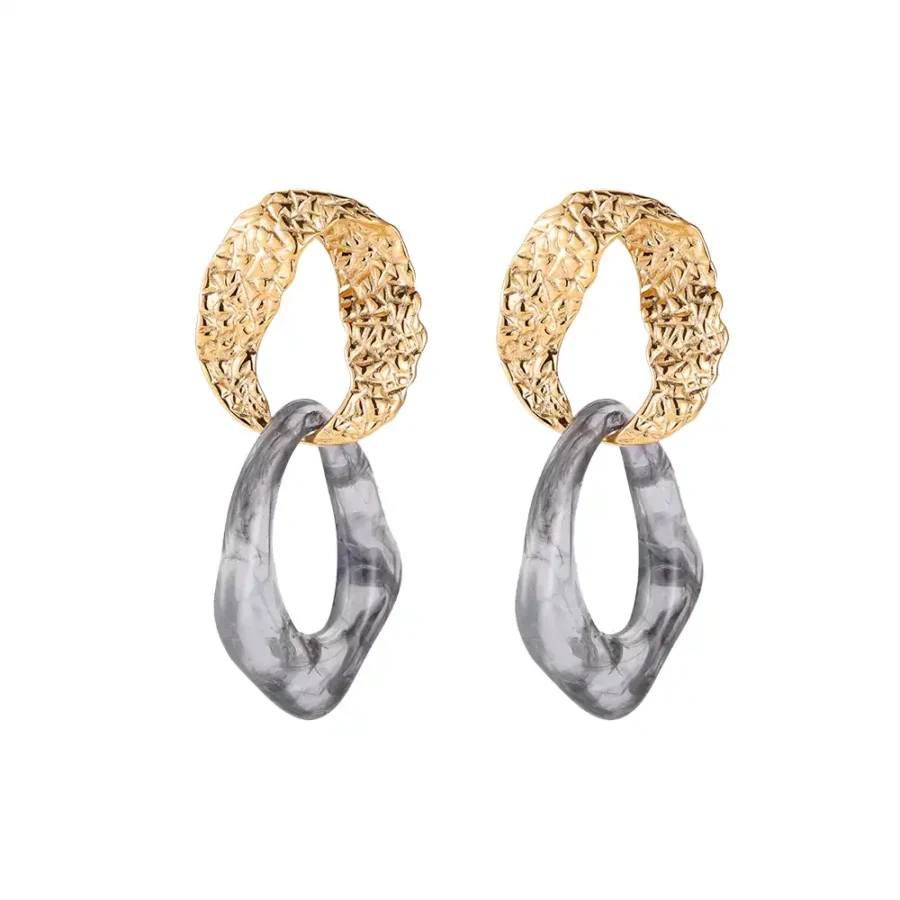 Boucles d'oreilles Schonenstoff Dottilove - Bijouterie e-commerce Réunion 974 - Bijou en acier doré haute qualité au design unique