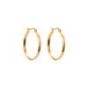 Boucles d'oreilles Slim Circle Dottilove, grandes créoles fines dorées de forme circulaire, bijou élégant et léger à la Réunion