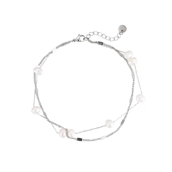 Chaîne de cheville Bubbly Dottilove - Bijouterie en ligne Réunion - Bijou de pied en acier inoxydable doré à perles de métal