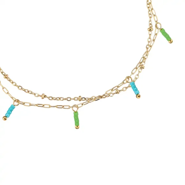 Chaîne de cheville Manda de Dottilove, gourmette dorée à maillons fins et élégants, bijou de pied disponible à la Réunion