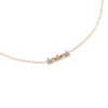 Chaîne de cheville dorée Diamond Starfruit Trio Dottilove en acier inoxydable avec trois pendentifs étoiles en zirconium, 23cm + 5cm - Bijoux Les Trésors d'Emma 974 Réunion.