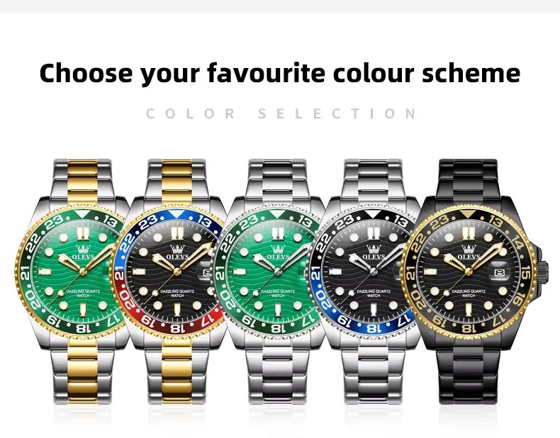 Lot de montres identiques déclinées en différentes couleurs, illustrant les nouveautés disponibles en bijoux et accessoires de mode à La Réunion 974