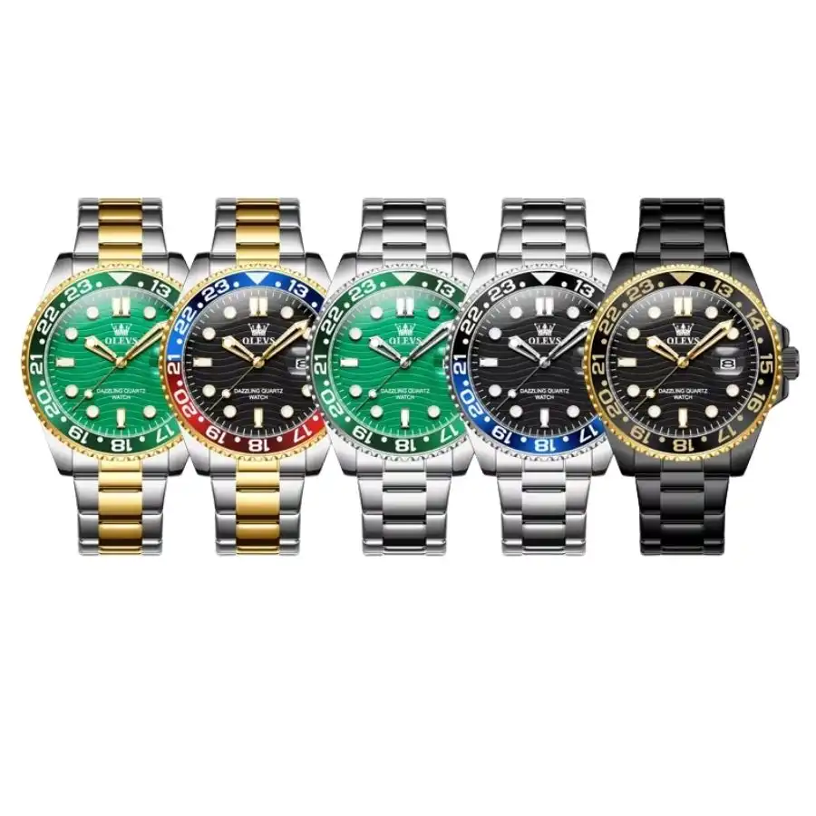 Montre OLEVS 3610 luxe 5 couleurs Les Trésors d'Emma 974 Réunion